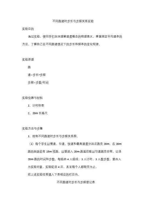 运动生物力学实验表