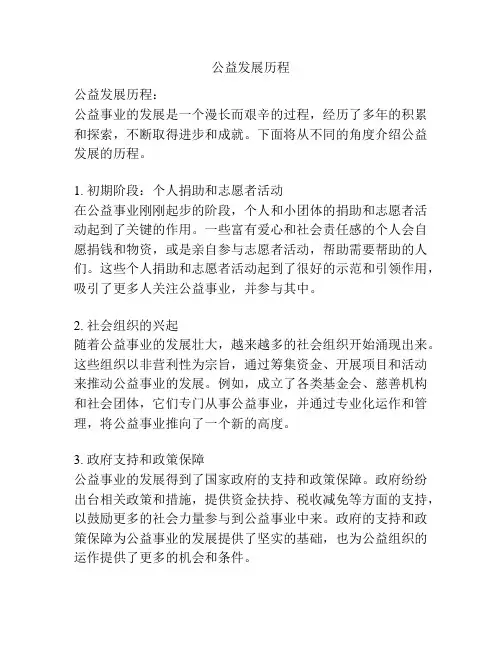 公益发展历程