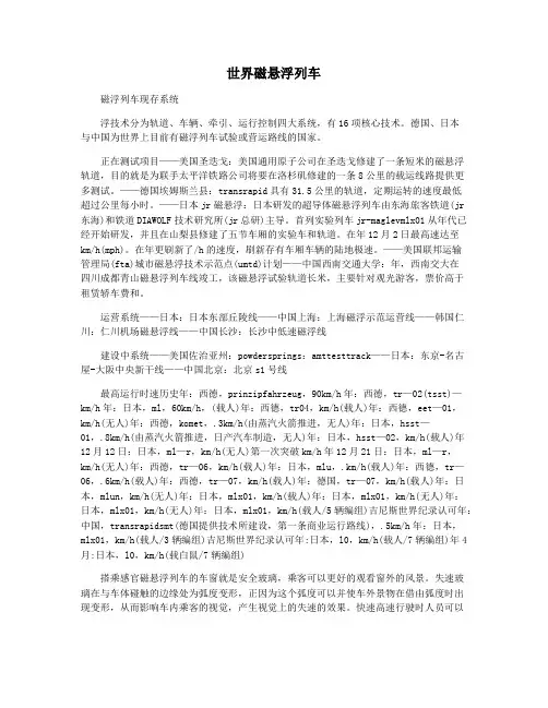 世界磁悬浮列车
