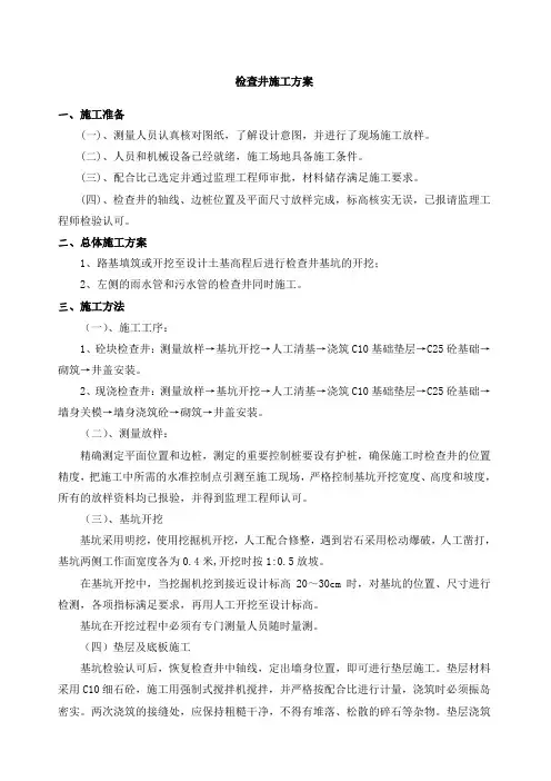 检查井施工工艺