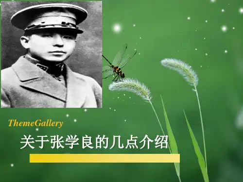 关于张学良的几点介绍PPT
