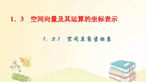 数学人教A版选择性必修第一册1.3.1空间直角坐标系课件