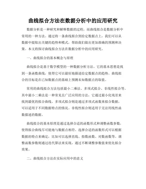 曲线拟合方法在数据分析中的应用研究