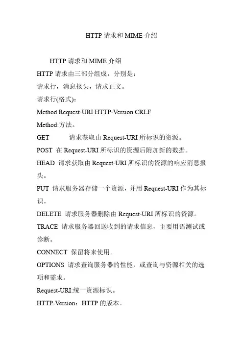HTTP请求和MIME介绍