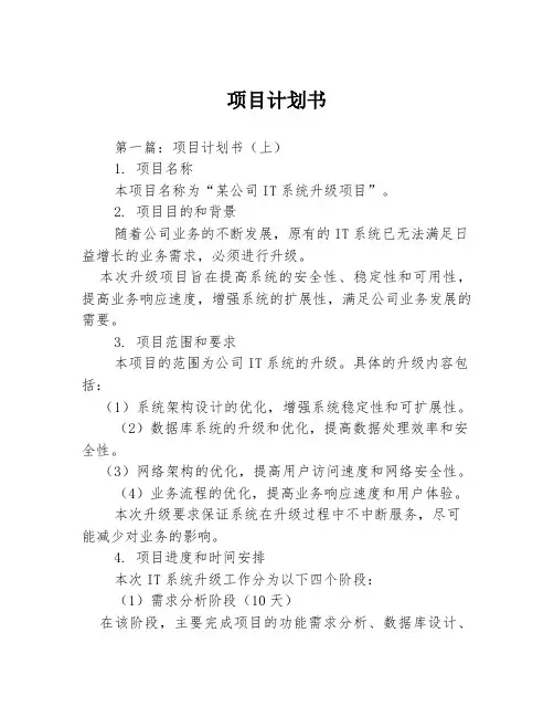 项目计划书