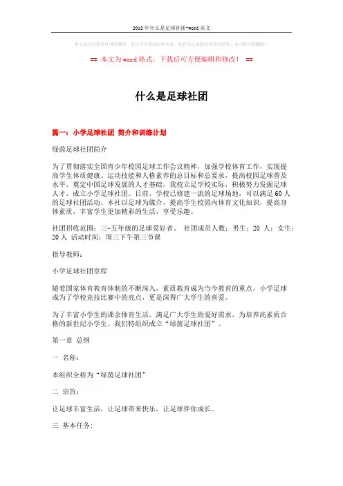 什么是足球社团 (8页)