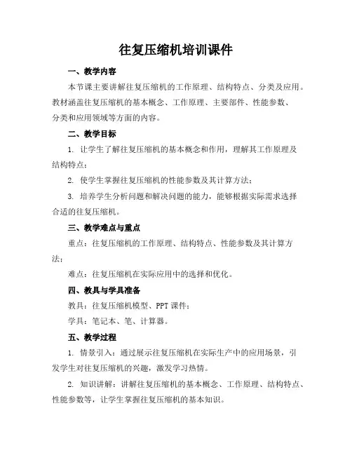 往复压缩机培训课件