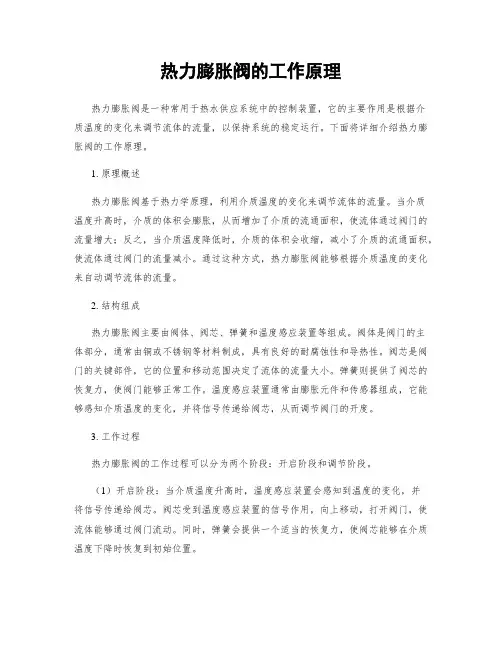 热力膨胀阀的工作原理