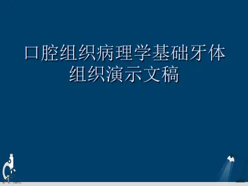 口腔组织病理学基础牙体组织演示文稿