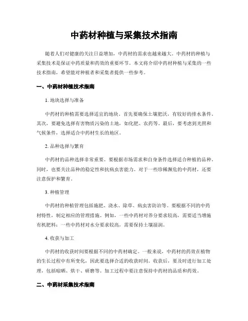 中药材种植与采集技术指南
