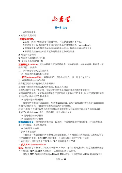 病毒学整理