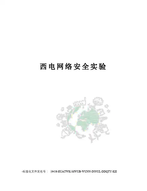 西电网络安全实验