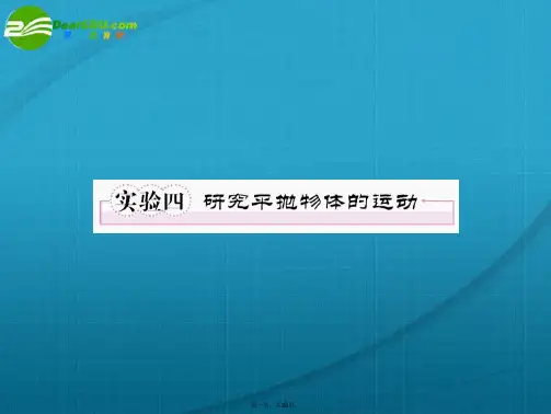 高考物理 实验4研究平抛物体的运动课件 新人教版