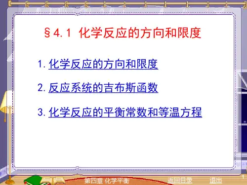 物理化学简明教程印永嘉化学平衡ppt课件