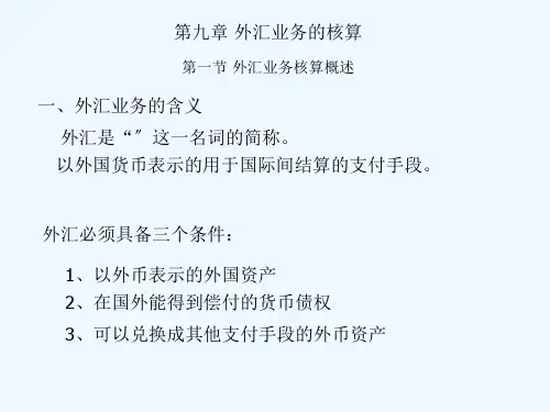 银行会计__外汇业务的核算