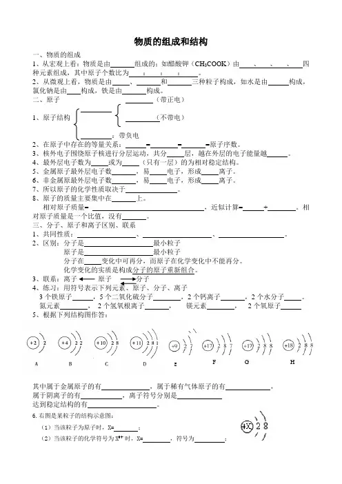物质的组成和结构