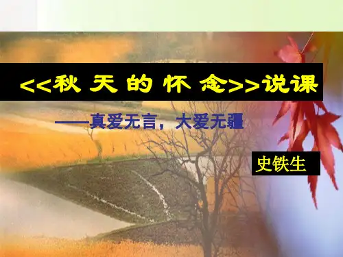 第5课《秋天的怀念》课件(共33张PPT) 2022—2023学年部编版语文七年级上册