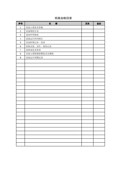 动设备档案