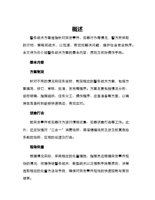 警务战术方案