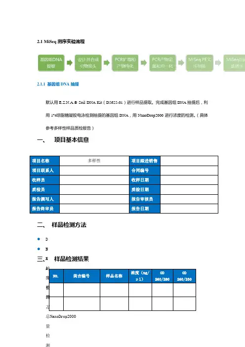 miseq实验流程