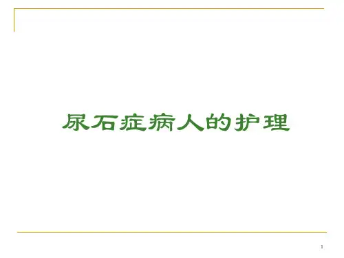 尿石症病人的护理PPT课件