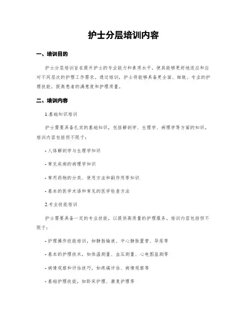 护士分层培训内容