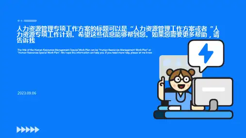 人力资源管理专项工作方案