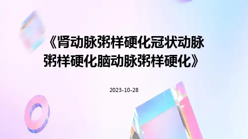 肾动脉粥样硬化冠状动脉粥样硬化脑动脉粥样硬化