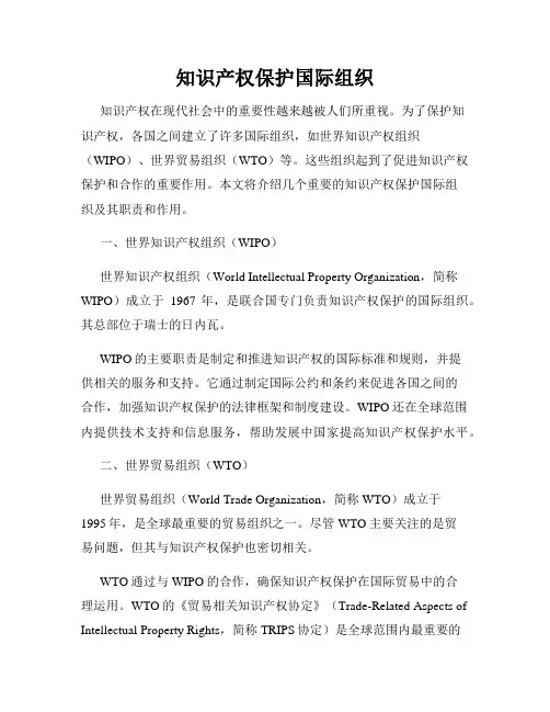 知识产权保护国际组织