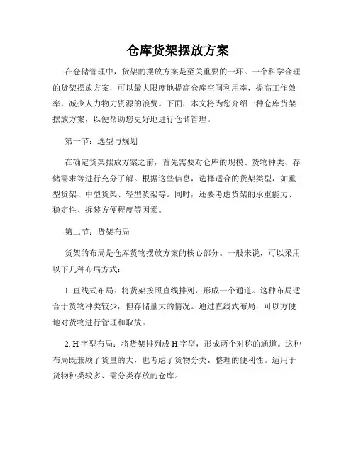 仓库货架摆放方案