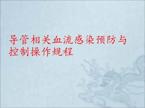 导管相关血流感染预防控制操作规程ppt课件
