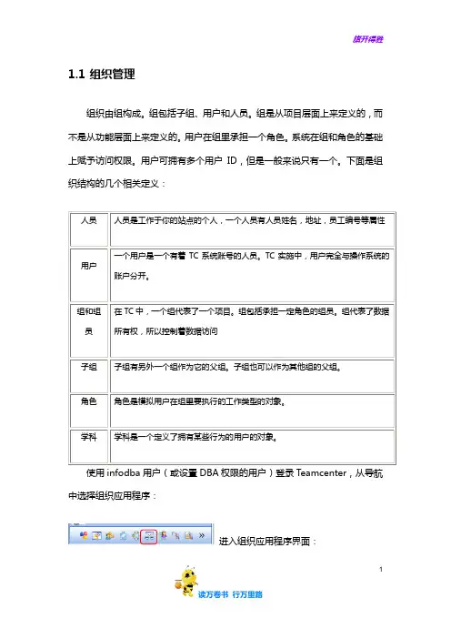 【Team Center精品资料】组织管理