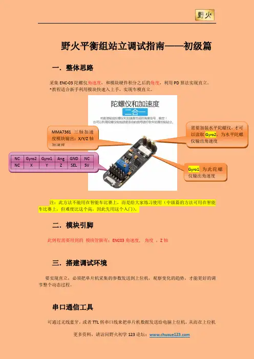 野火平衡组站立调试指南(初级篇)