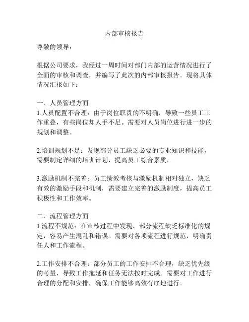 内部审核报告