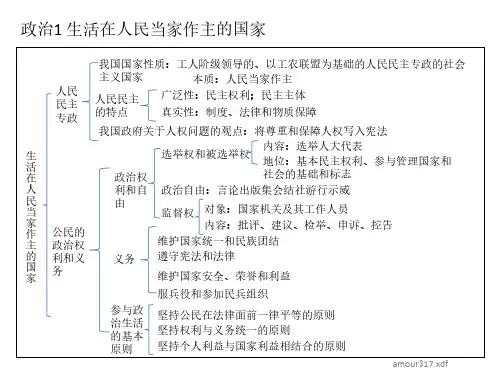 《政治生活》知识点框架图