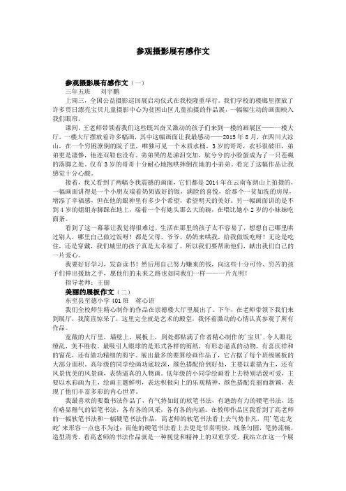 参观摄影展有感作文范文.doc