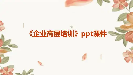 《企业高层培训》课件