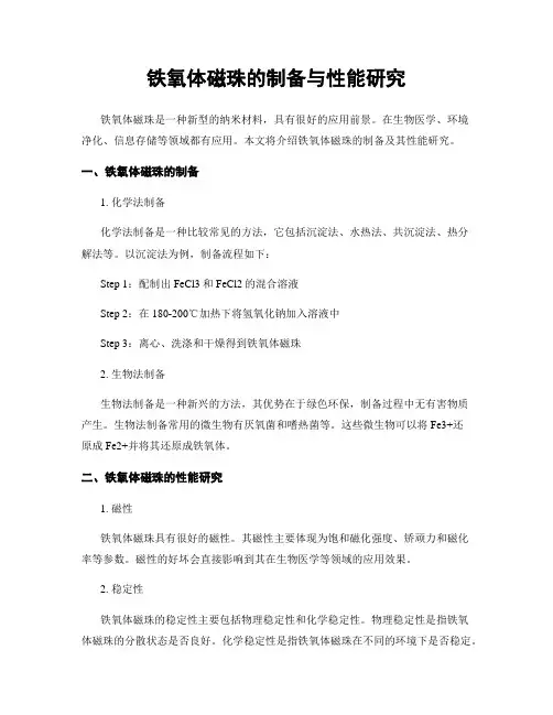 铁氧体磁珠的制备与性能研究