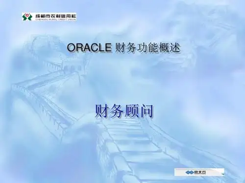 ORACLE财务功能概述综述