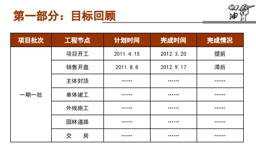 项目复盘工作报告模版.ppt