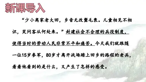 第24课《诗词曲五首——十五从军征》课件(共24张PPT)2022—2023学年统编版语文九年级下册