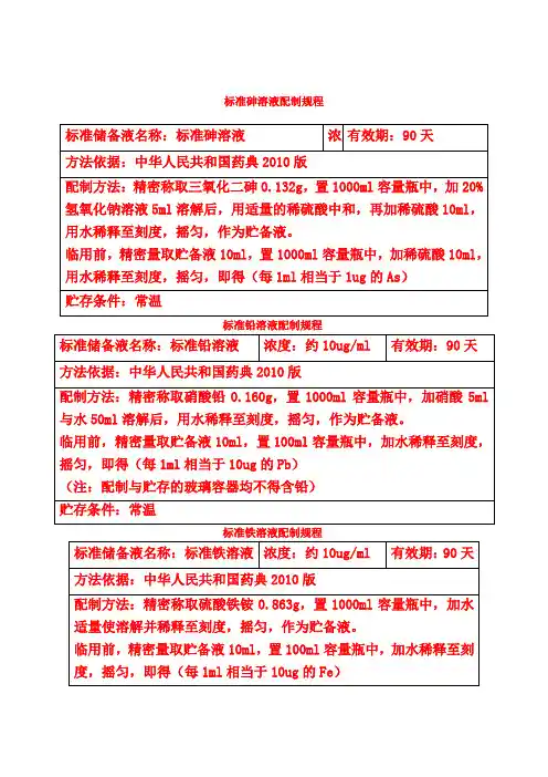标准溶液配制操作