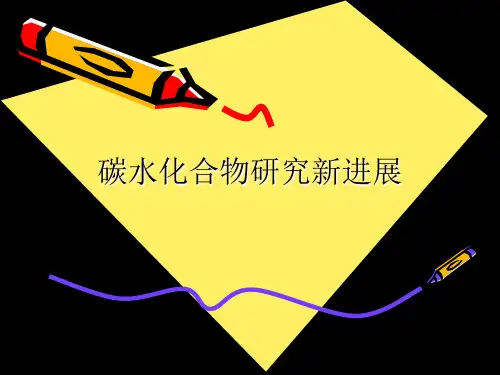 碳水化合物的研究新进展 共37页