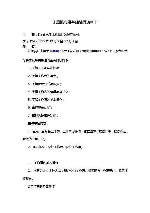 大工13秋《计算机应用基础》辅导资料十范文