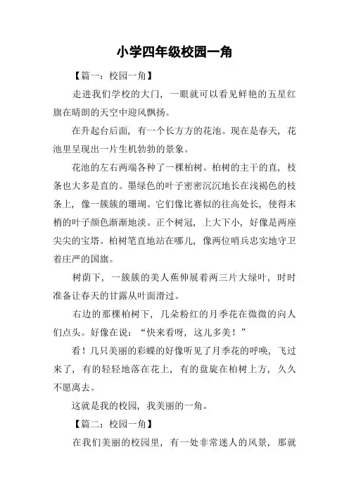 小学四年级校园一角