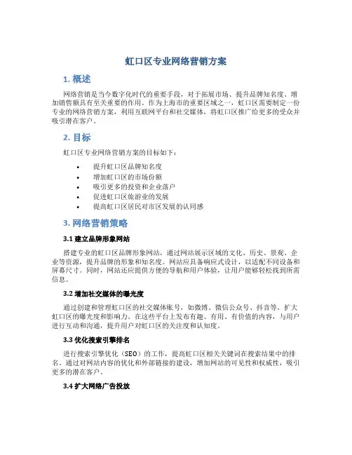 虹口区专业网络营销方案
