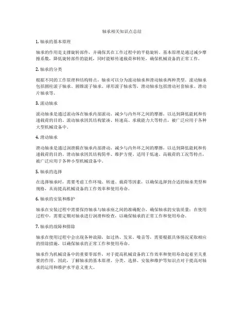 轴承相关知识点总结