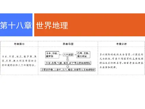 高考地理人教版一轮复习课件：第十八章 第3讲 世界主要国家 