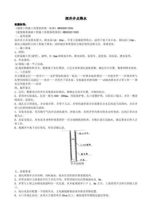 深井井点降水