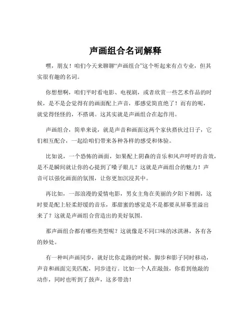 声画组合名词解释